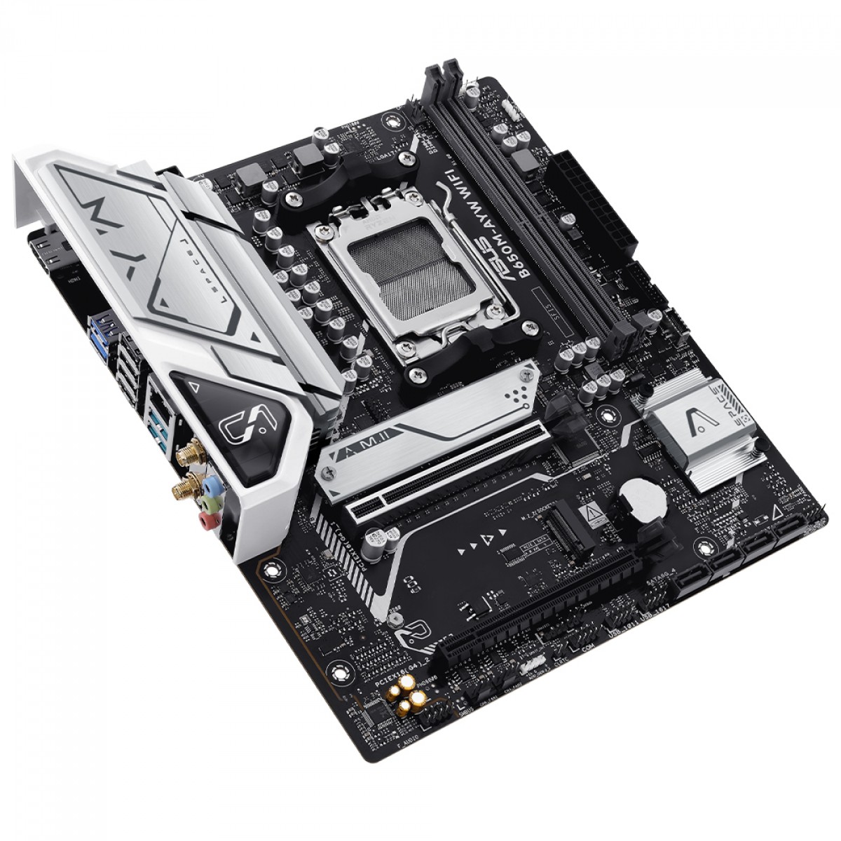 Placa Mãe Asus B650M-AYW WIFI, Chipset B650, AMD AM5, mATX, DDR5, 90MB1KI0-M0EAY0