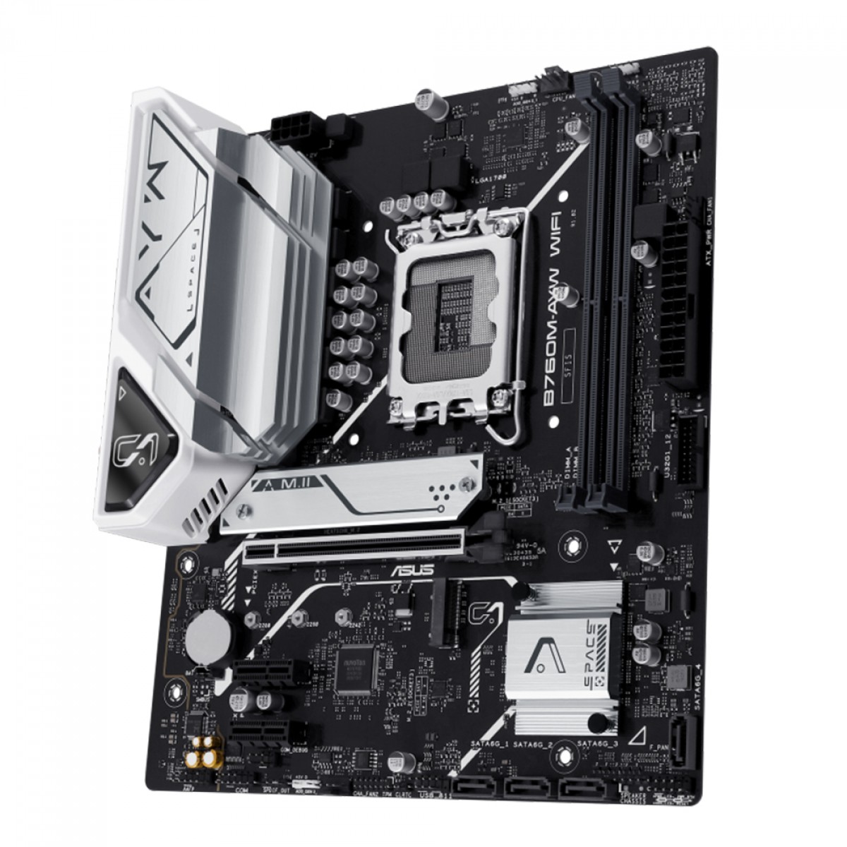 Placa Mãe Asus B760M-AYW WIFI, Chipset B760, Intel LGA 1700, mATX, DDR5, 90MB1FK0-M0EAY0