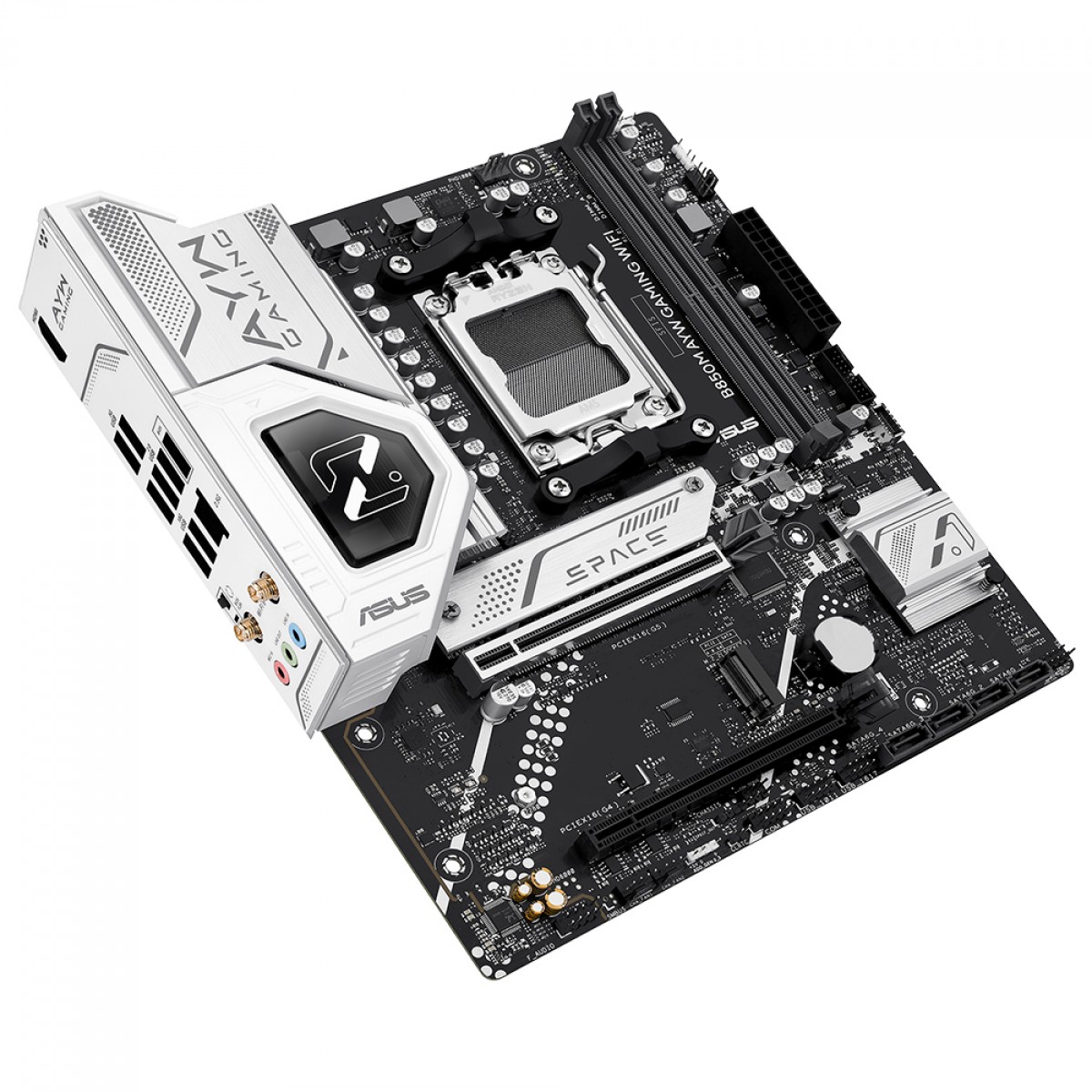 Placa Mãe Asus B850M AYW Gaming WiFi, Chipset B850, AMD AM5, mATX, DDR5, 90MB1LW0-M0EAY0
