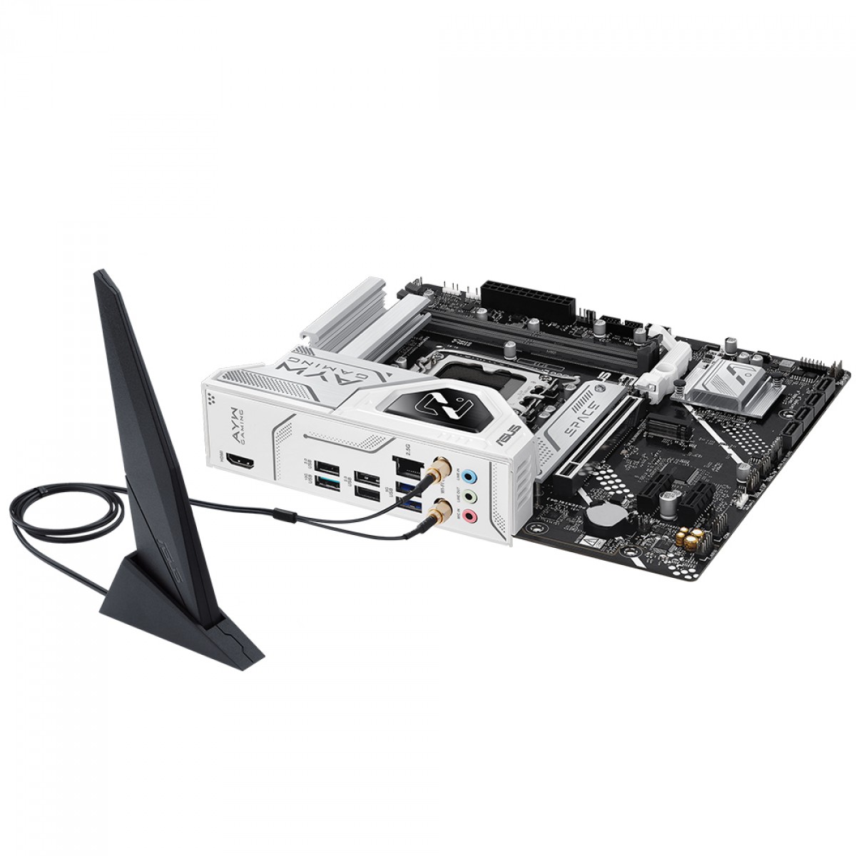 Placa Mãe Asus B860M AYW Gaming WiFi, Chipset B860, Intel LGA 1851, mATX, DDR5, 90MB1JS0-M0EAY0