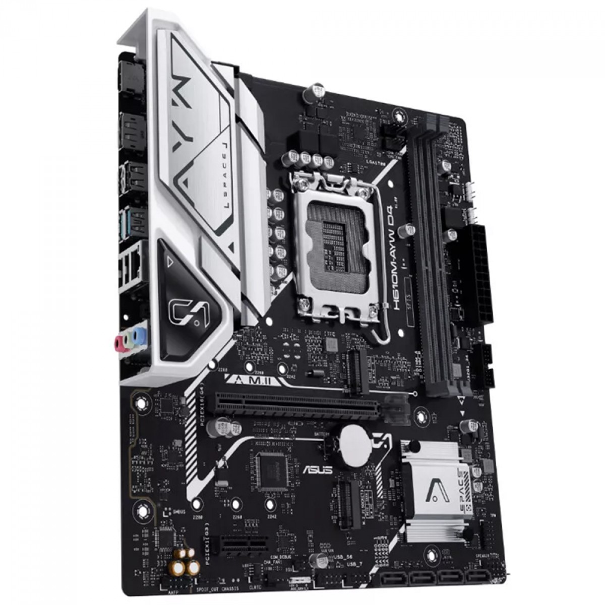 Placa Mãe Asus H610M-AYW D4, Chipset H610, Intel LGA 1700, mATX, DDR4, 90MB1GF0-M0EAY0