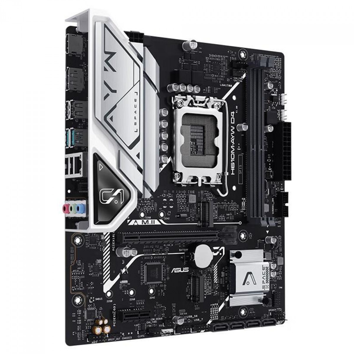Placa Mãe Asus H610M-AYW D4, Chipset H610, Intel LGA 1700, mATX, DDR4, 90MB1GF0-M0EAY0