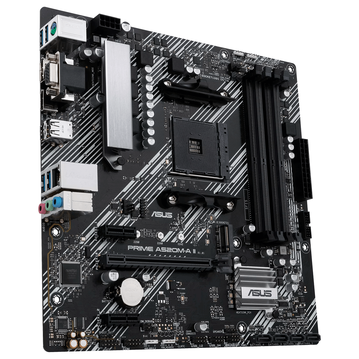 Placa Mãe Asus PRIME A520M-A II, Chipset A520, AMD AM4, mATX, DDR4, 90MB17H0-M0EAY0