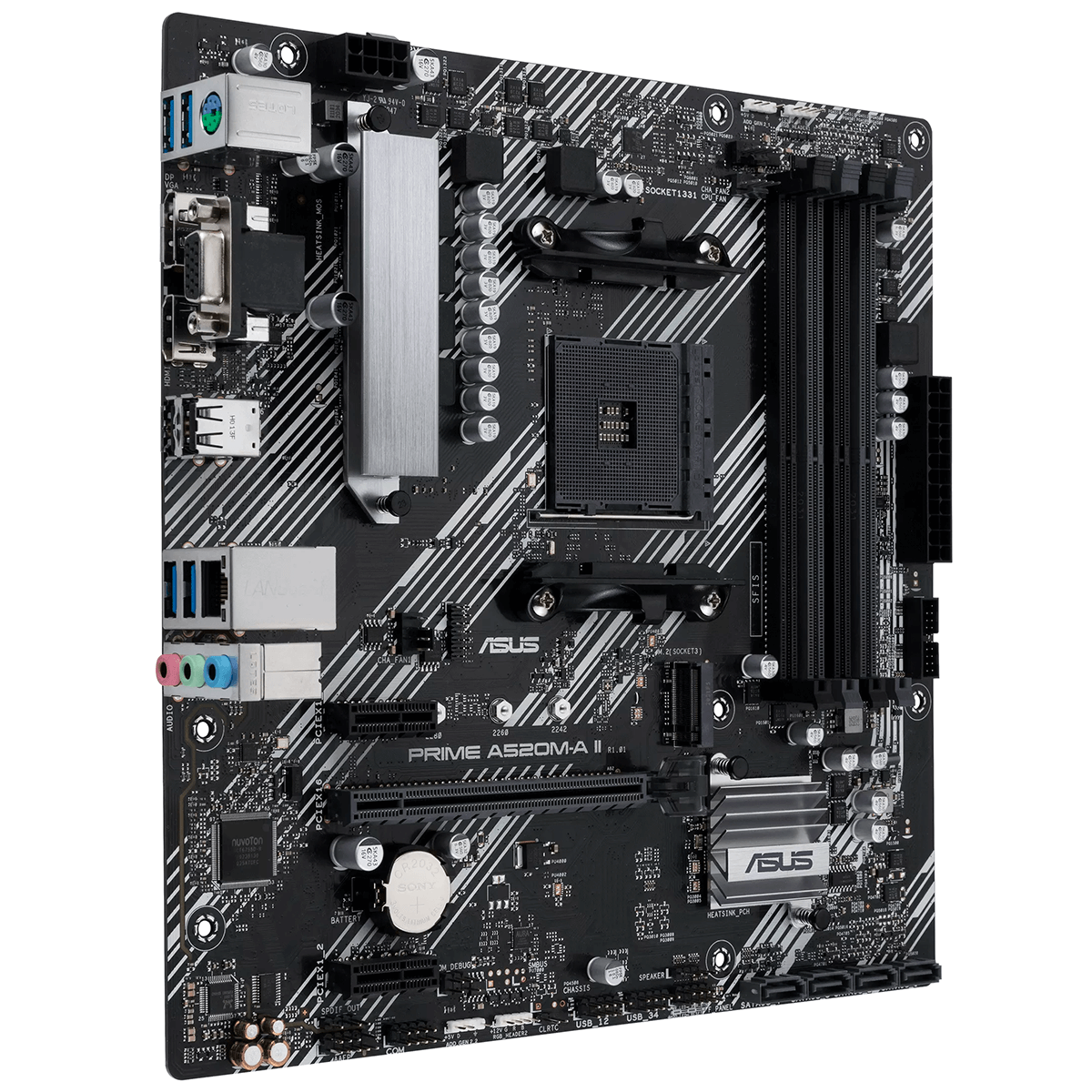Placa Mãe Asus PRIME A520M-A II, Chipset A520, AMD AM4, mATX, DDR4, 90MB17H0-M0EAY0