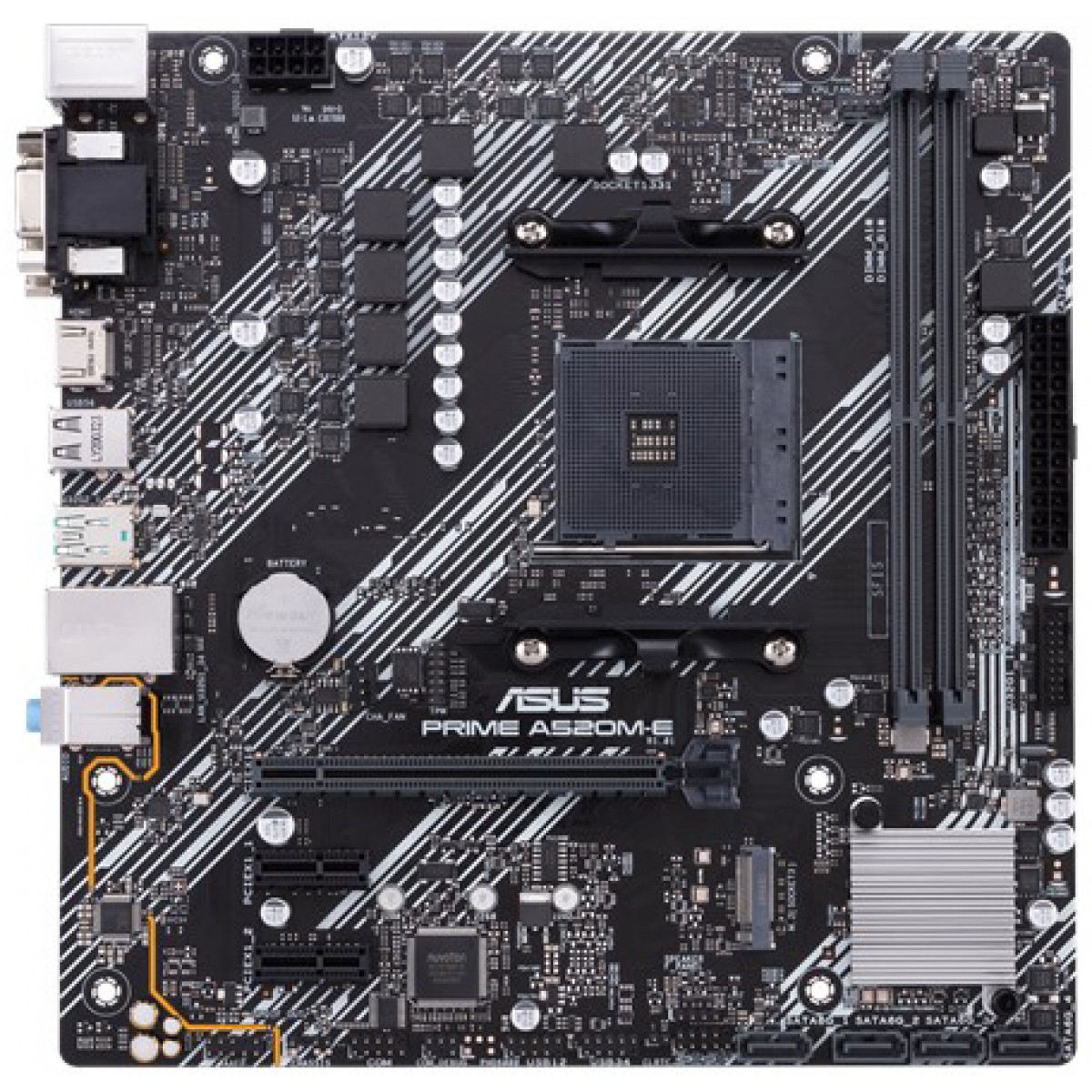 Placa Mãe Asus Prime A520M-E, Chipset A520, AMD AM4, mATX, DDR4, 90MB1510-C1BAY0