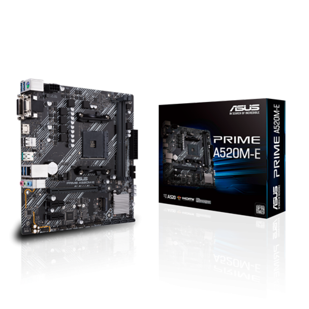Placa Mãe Asus Prime A520M-E, Chipset A520, AMD AM4, mATX, DDR4, 90MB1510-C1BAY0