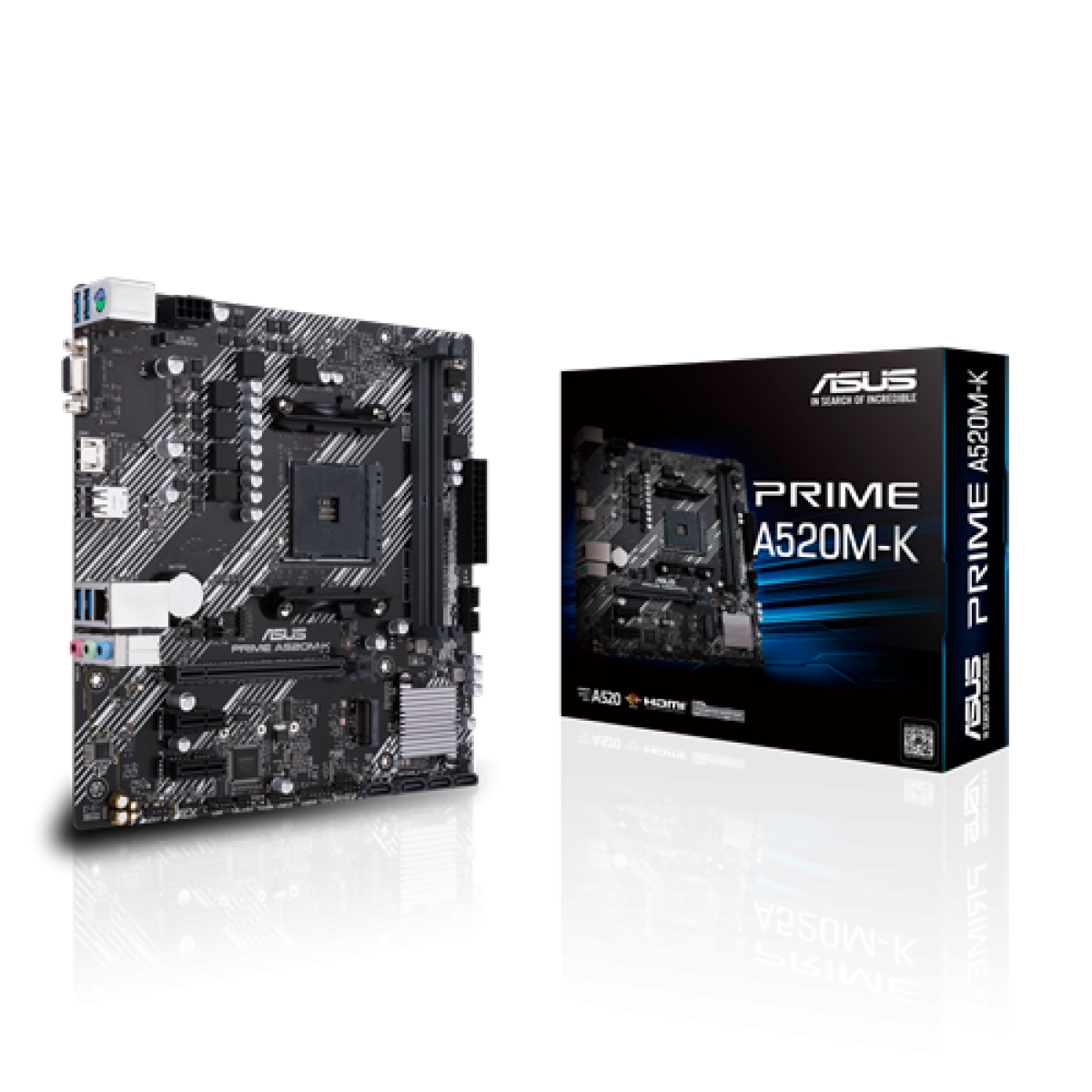 Placa Mãe ASUS Prime A520M-K, Chipset A520, AMD AM4, mATX, DDR4, 90MB1500-M0EAY0 