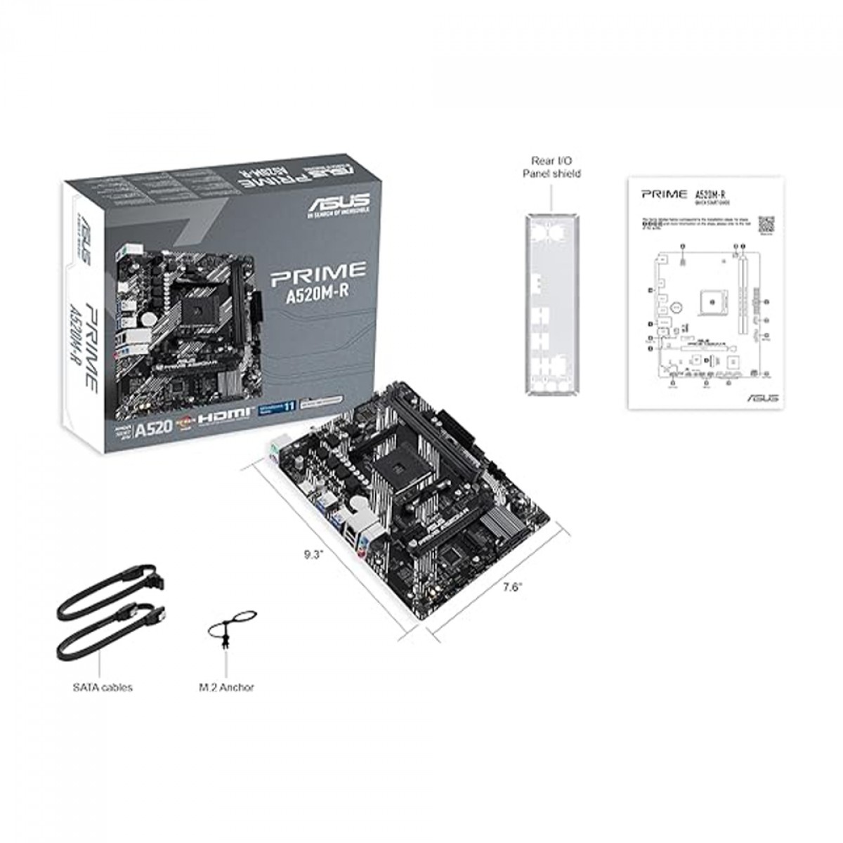 Placa Mãe Asus PRIME A520M-R, Chipset A520, AMD AM4, mATX, DDR4, 90MB1H60-M0EAY0
