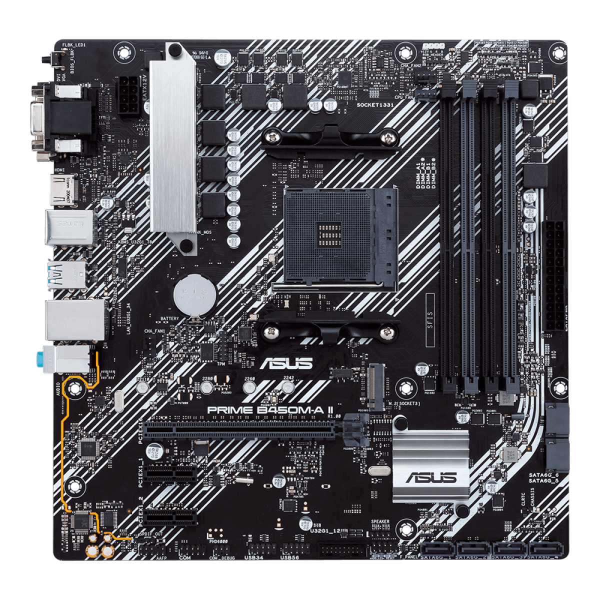 Placa Mãe Asus Prime B450M-A II, Chipset B450, AMD AM4, mATX, DDR4, 90MB15Z0-M0EAY0