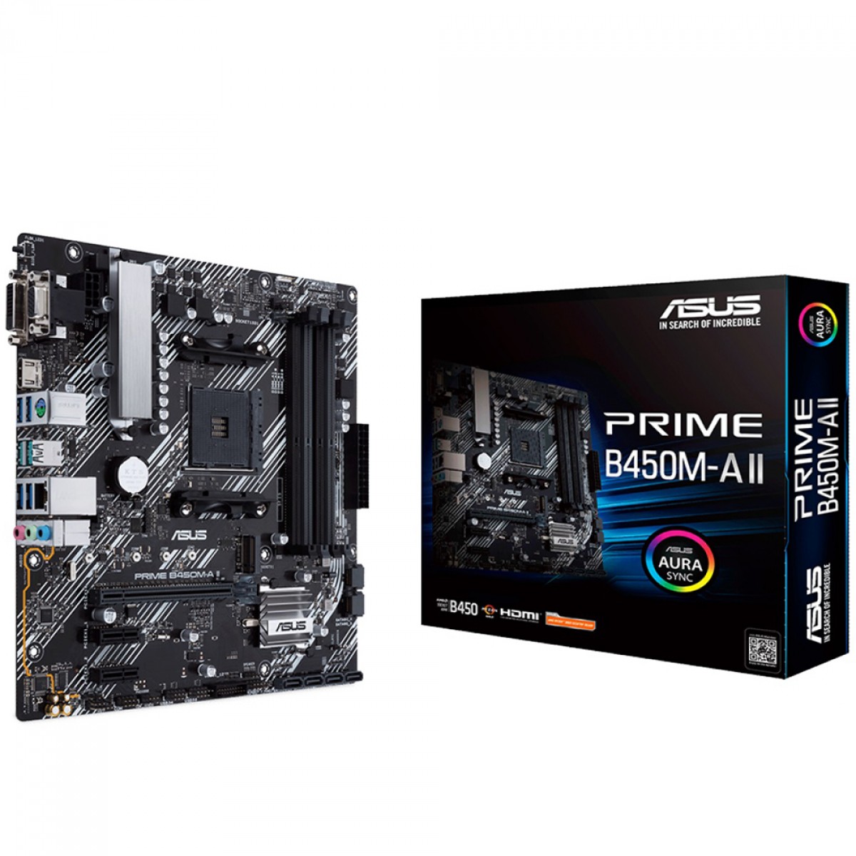 Placa Mãe Asus Prime B450M-A II, Chipset B450, AMD AM4, mATX, DDR4, 90MB15Z0-M0EAY0