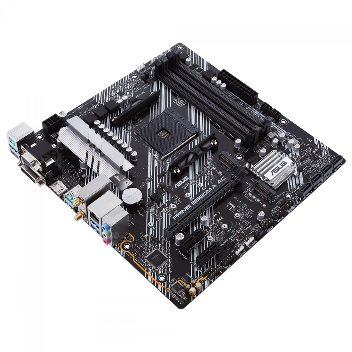 Placa Mãe Asus Prime B550M-A AC, Chipset B550, AMD AM4, mATX, DDR4, 90MB15K0-M0EAY0