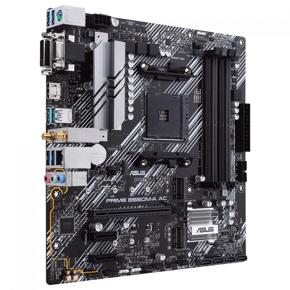 Placa Mãe Asus Prime B550M-A AC, Chipset B550, AMD AM4, mATX, DDR4, 90MB15K0-M0EAY0