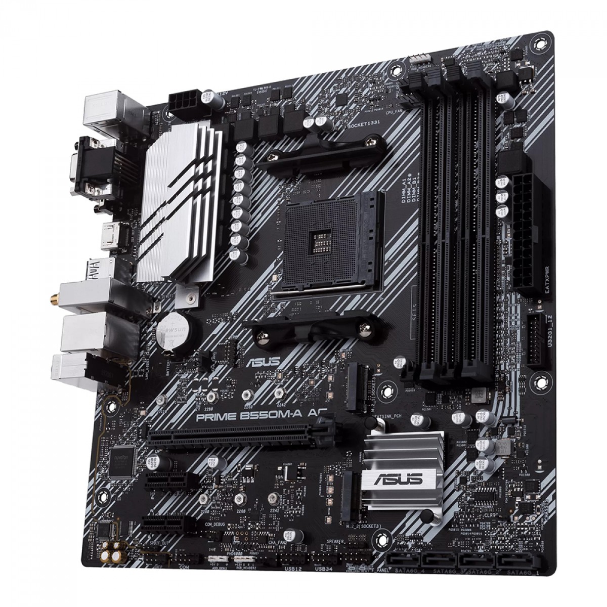 Placa Mãe Asus Prime B550M-A AC, Chipset B550, AMD AM4, mATX, DDR4, 90MB15K0-M0EAY0