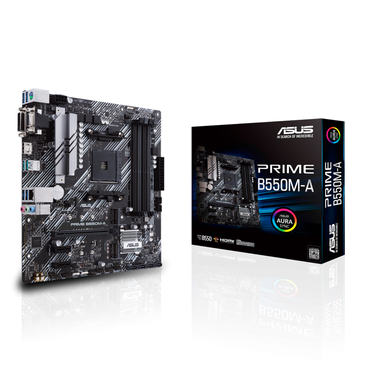 Placa Mãe Asus Prime B550M-A, Chipset B550, AMD AM4, mATX, DDR4, 90MB14I0-C1BAY0
