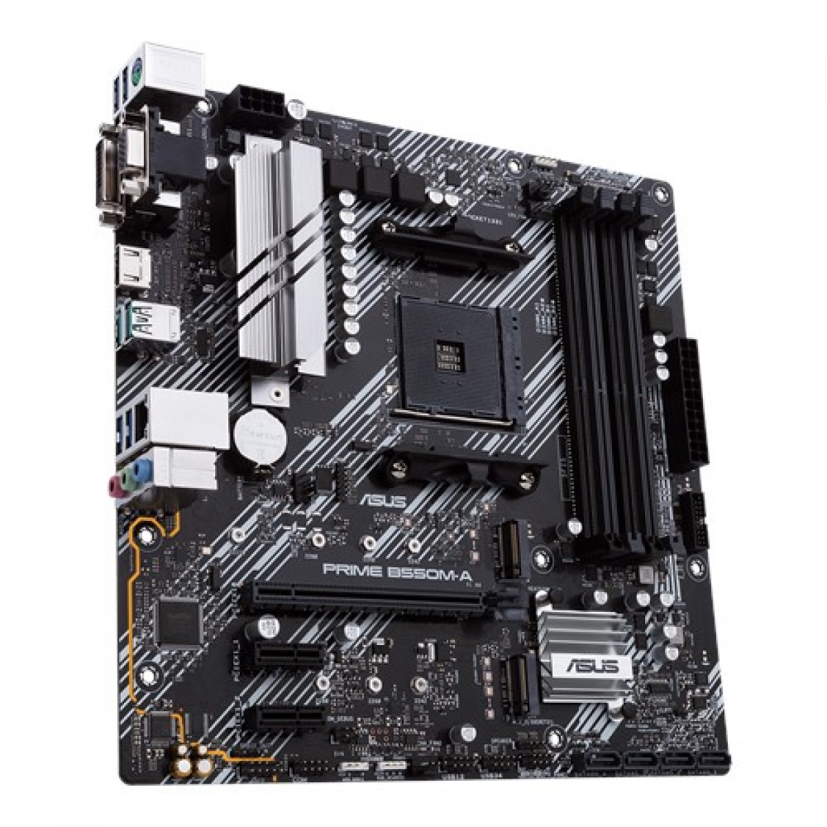 Placa Mãe Asus Prime B550M-A, Chipset B550, AMD AM4, mATX, DDR4, 90MB14I0-M0EAY0