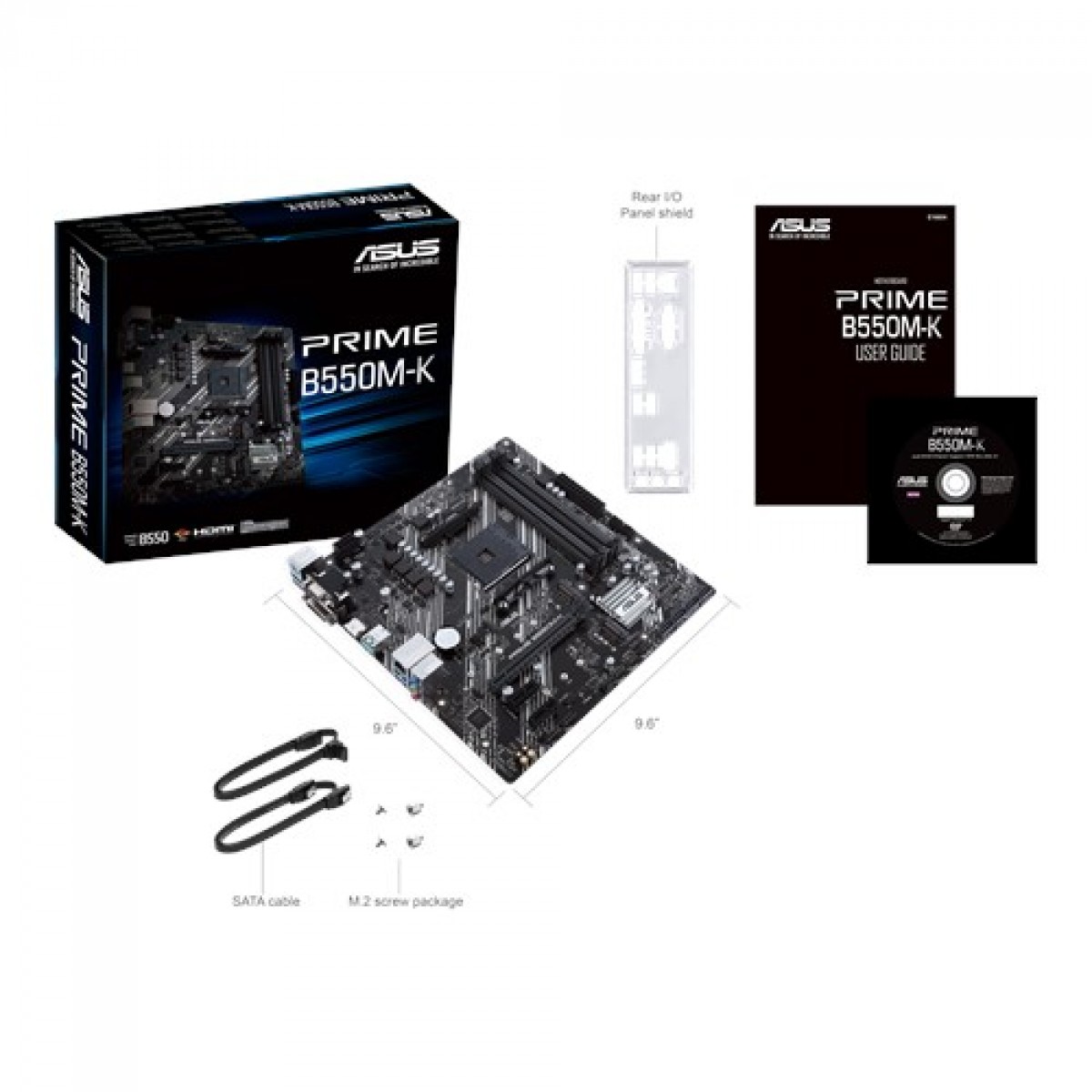 Placa Mãe ASUS Prime B550M-K, Chipset B550, AMD AM4, mATX, DDR4, 90MB14V0-M0EAY0