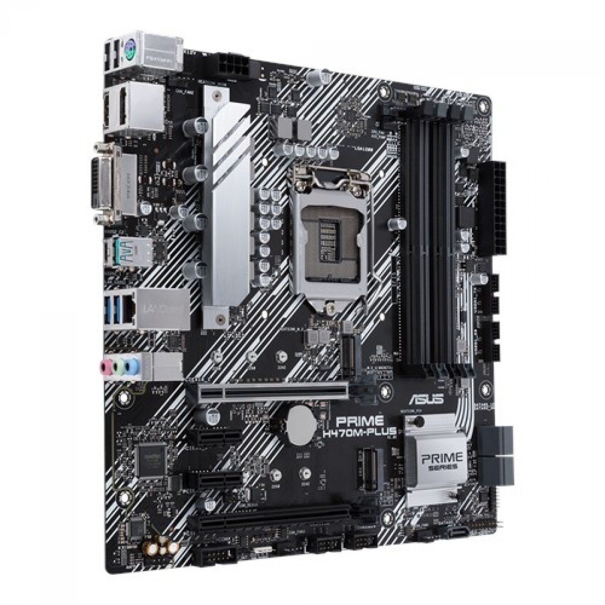 Placa Mãe Asus PRIME H470M-PLUS, Chipset H470, Intel LGA 1200, mATX, DDR4, 90MB1350-M0EAY0