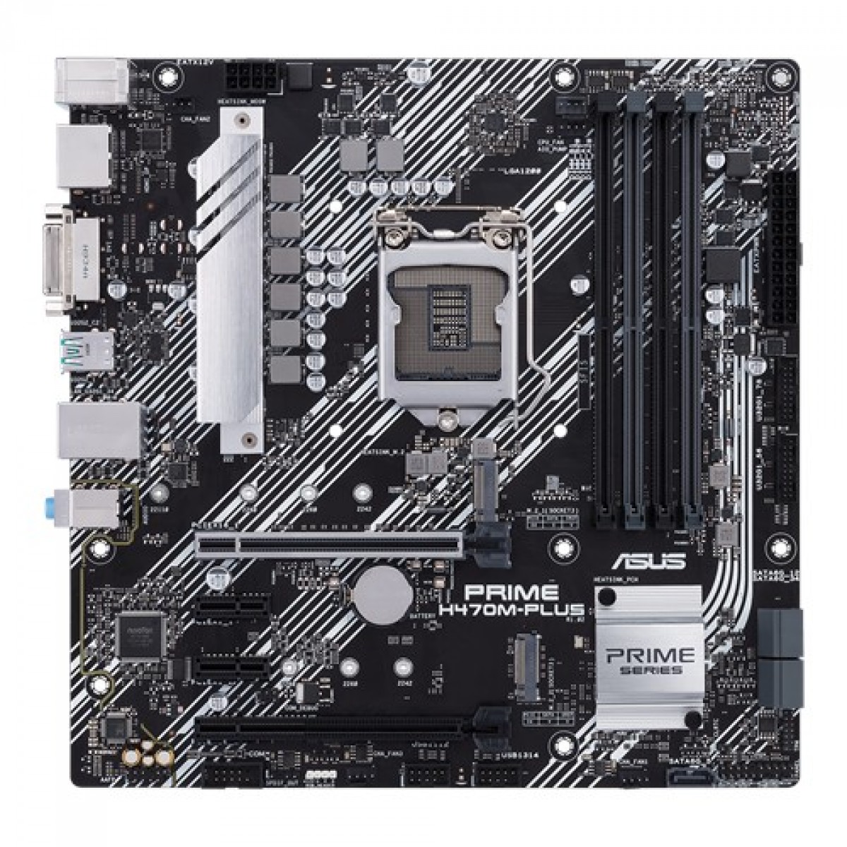 Placa Mãe Asus PRIME H470M-PLUS, Chipset H470, Intel LGA 1200, mATX, DDR4, 90MB1350-M0EAY0