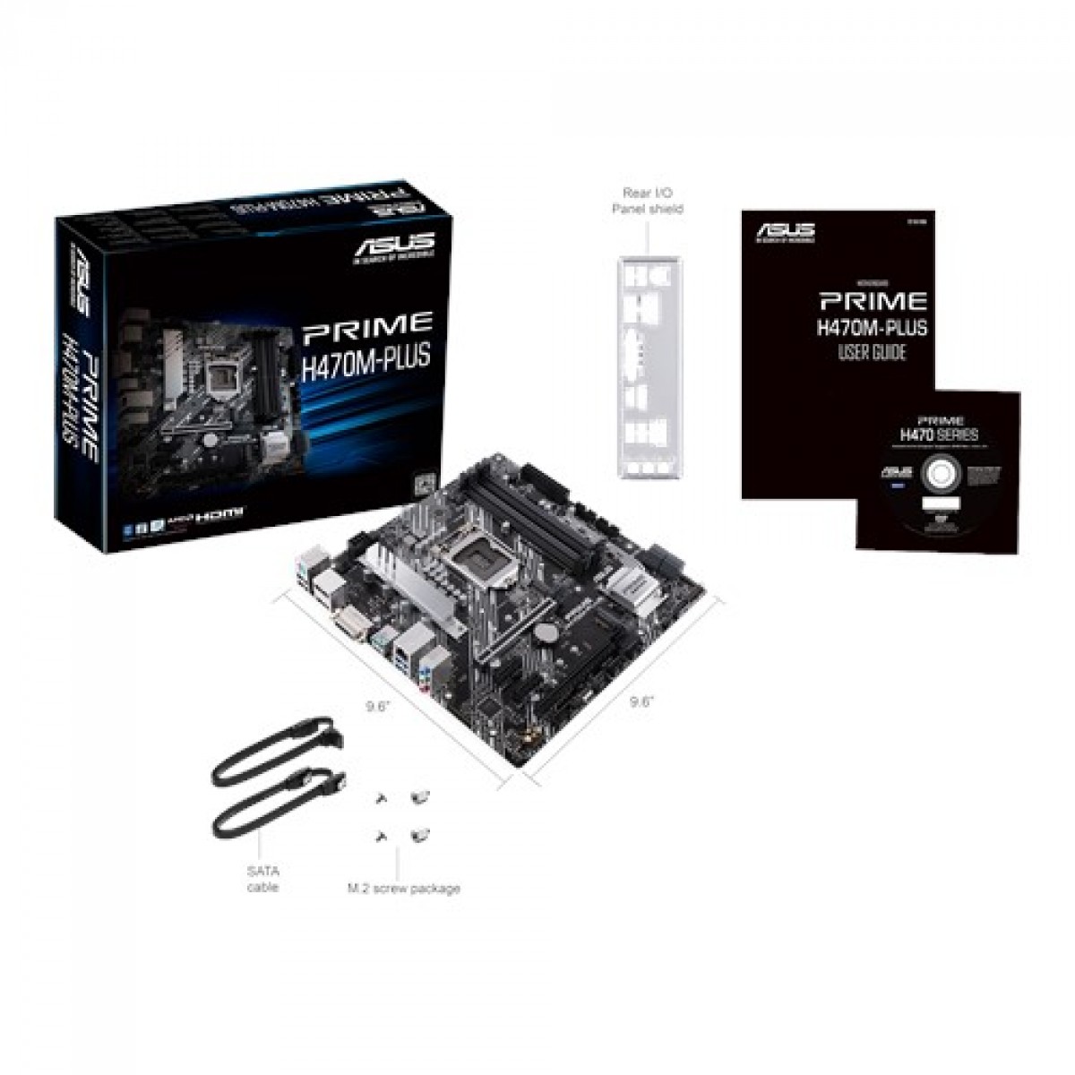 Placa Mãe Asus PRIME H470M-PLUS, Chipset H470, Intel LGA 1200, mATX, DDR4, 90MB1350-M0EAY0