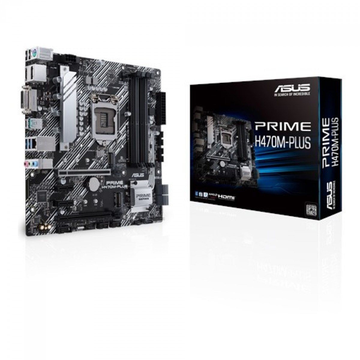 Placa Mãe Asus PRIME H470M-PLUS, Chipset H470, Intel LGA 1200, mATX, DDR4, 90MB1350-M0EAY0