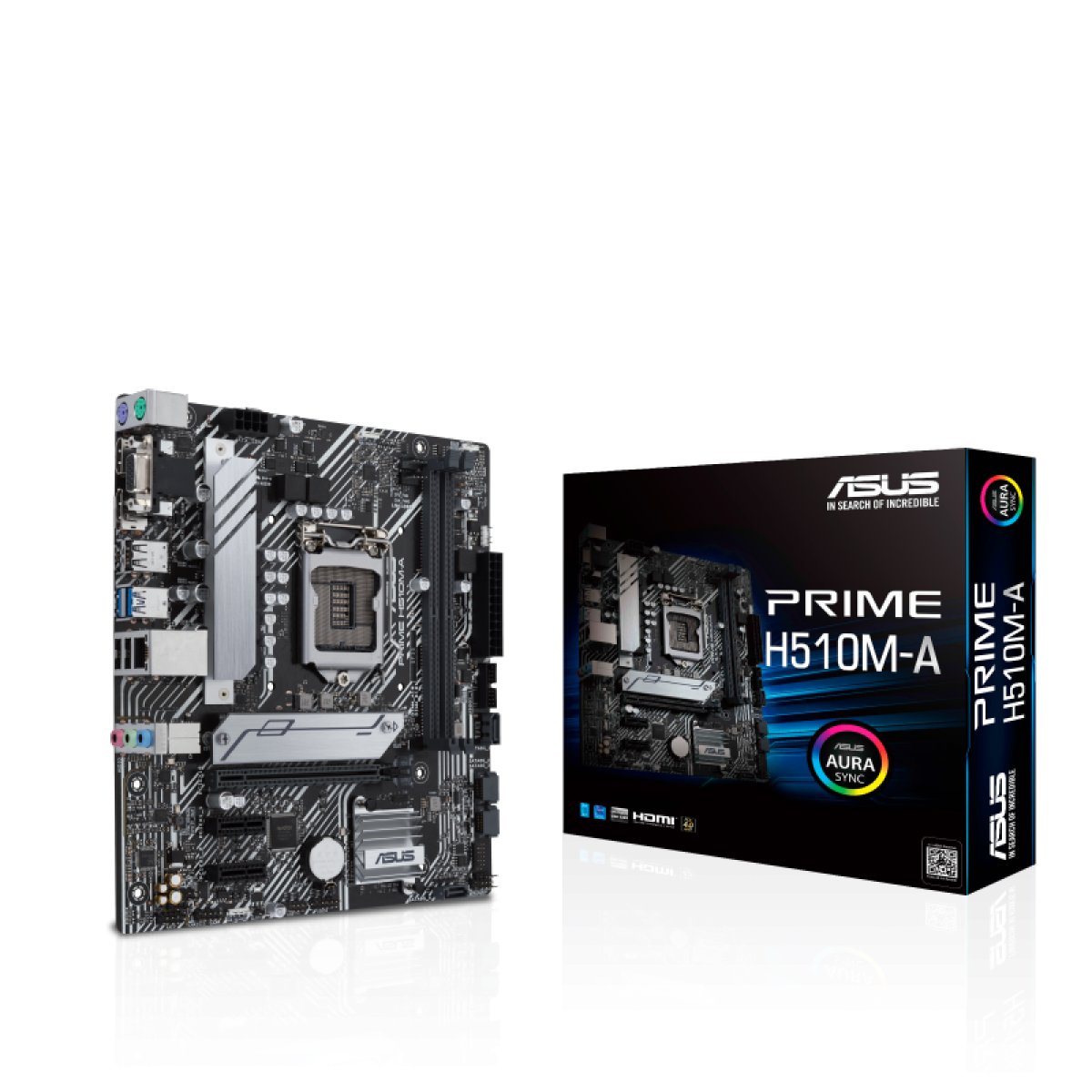 Placa Mãe ASUS PRIME H510M-A, Chipset H510, Intel LGA 1200, mATX, DDR4, 90MB17C0-M0EAY0