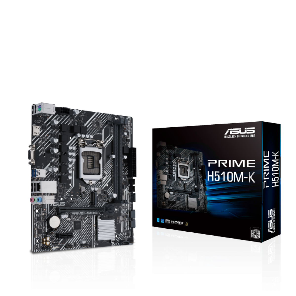 Placa Mãe ASUS PRIME H510M-K, Chipset H510, Intel LGA 1200, mATX, DDR4, 90MB17N0-M0EAY0