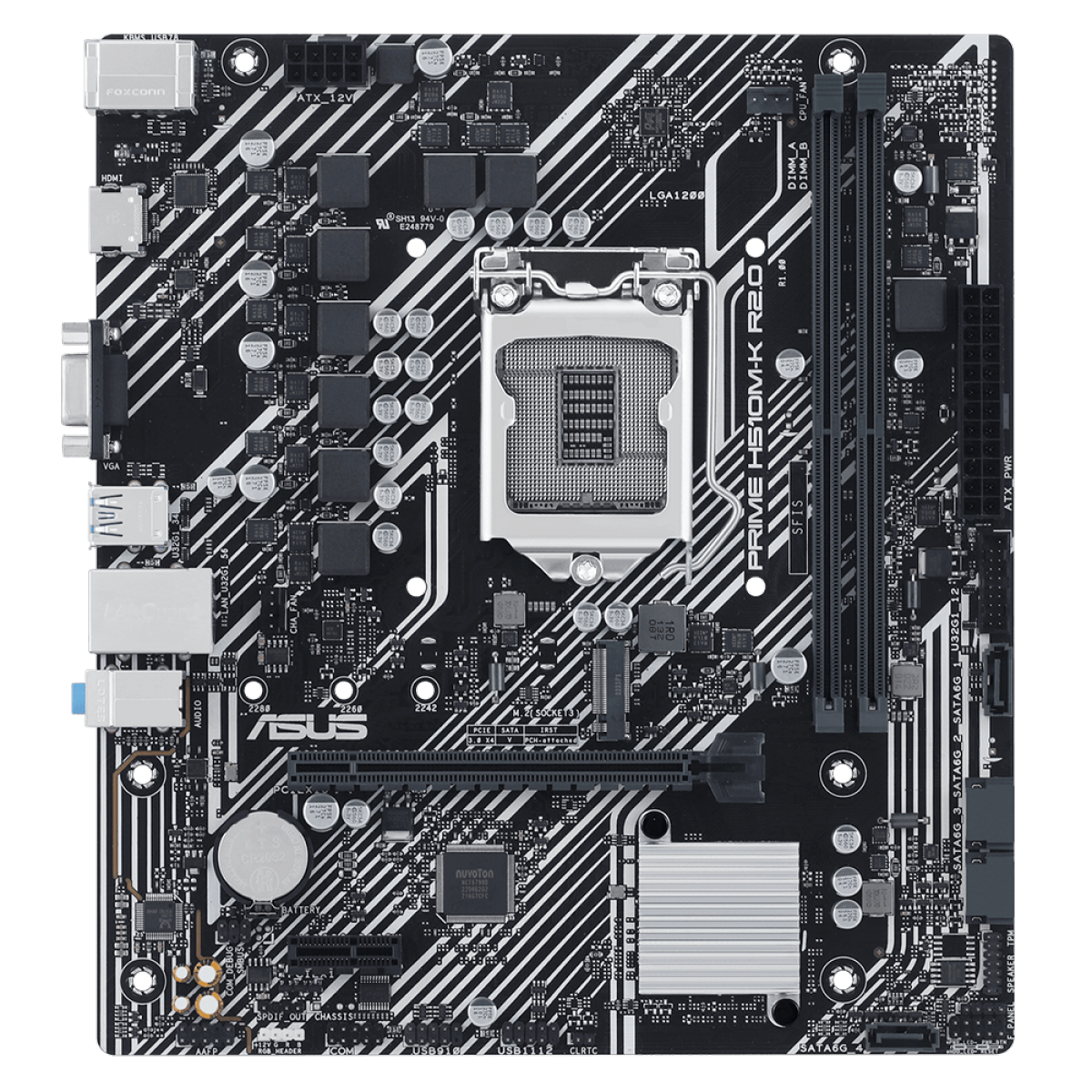 Placa Mãe ASUS PRIME H510M-K R2.0, Chipset H470, Intel LGA 1200, mATX, DDR4, 90MB1E80-M0EAY0