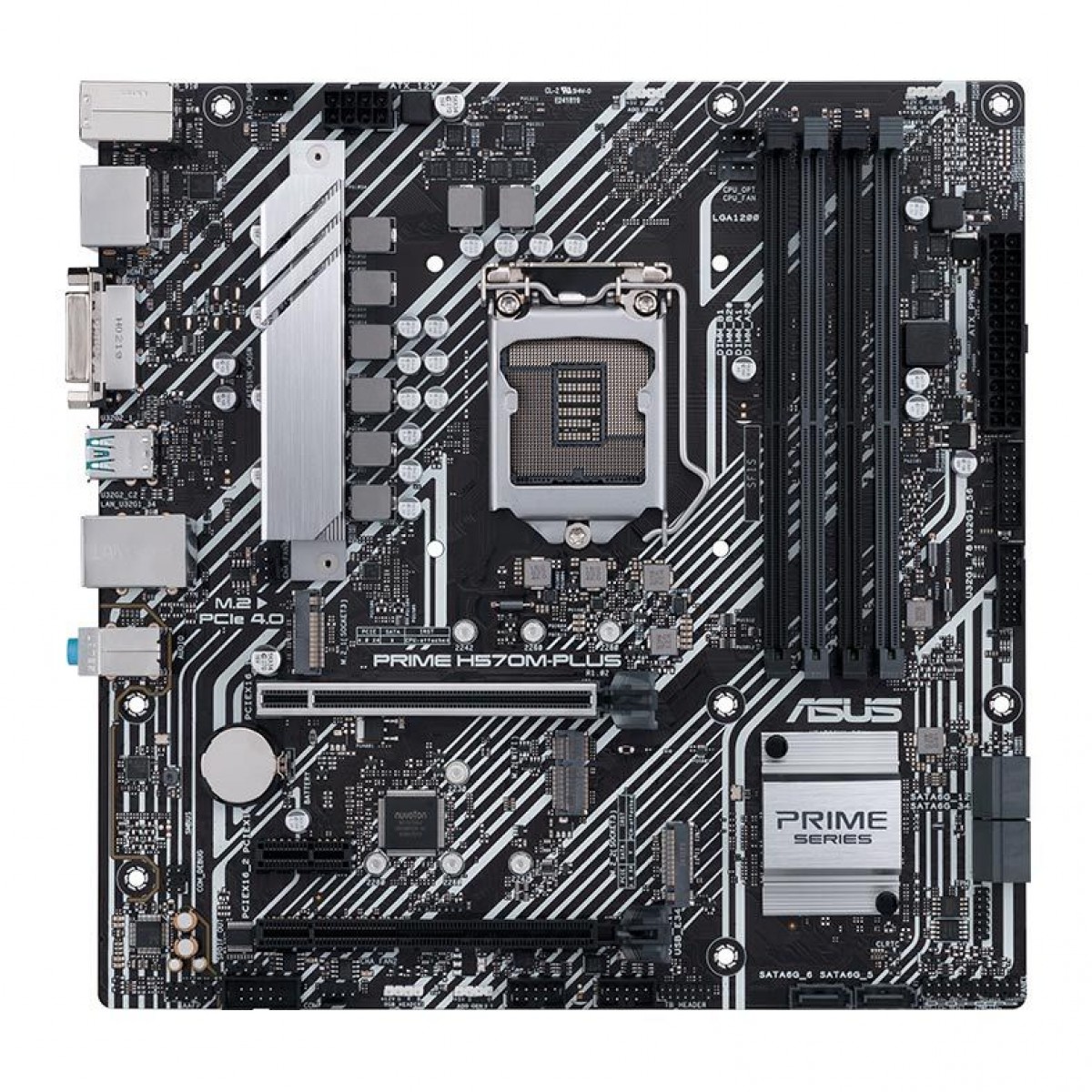 Placa Mãe Asus PRIME H570M-PLUS, Chipset H570, Intel LGA 1200, ATX, DDR4, 90MB16W0-M0EAY0
