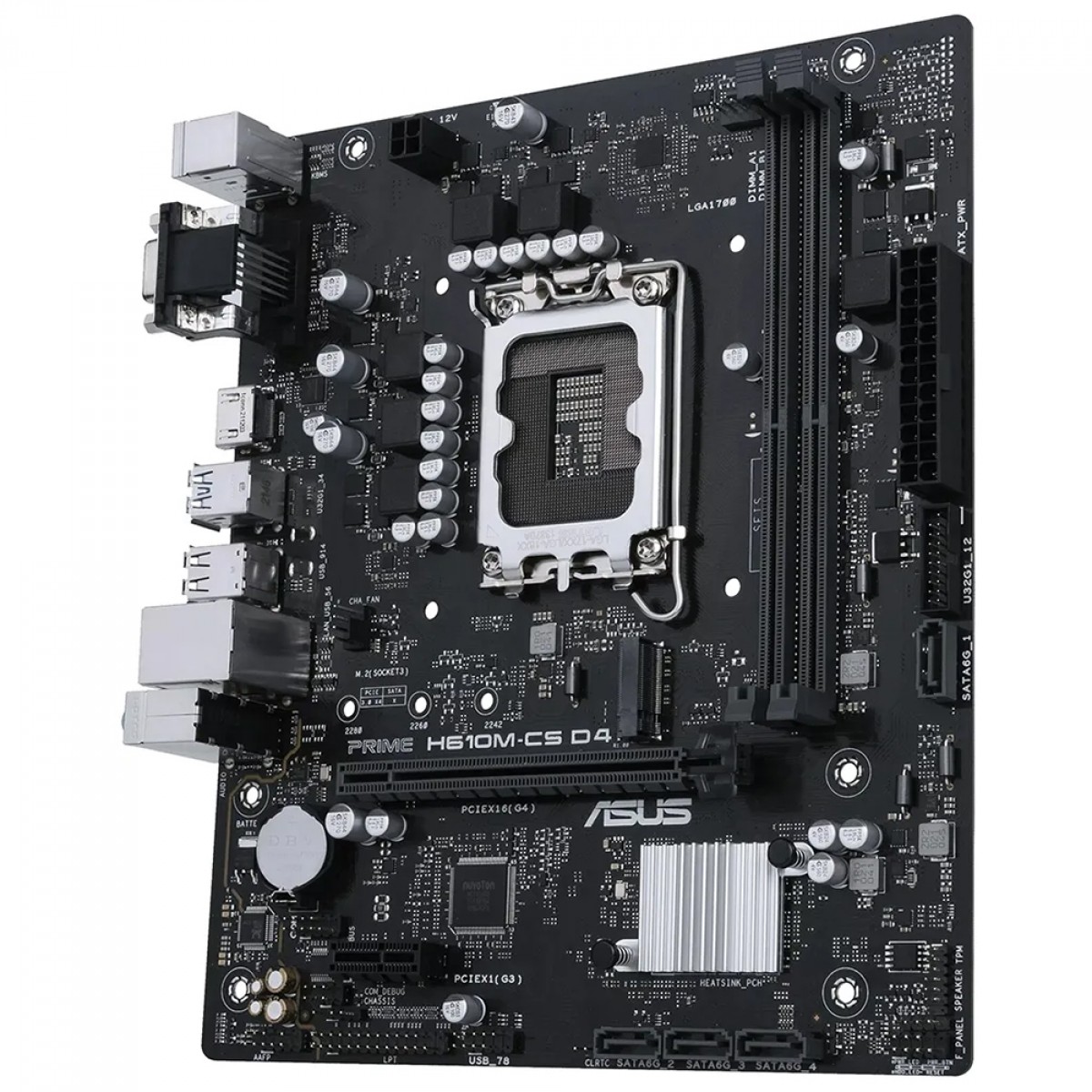 Placa Mãe Asus Prime H610M-CS D4, Chipset H610, Intel LGA 1700, mATX, DDR4, 90MB1B60-C1BAY0