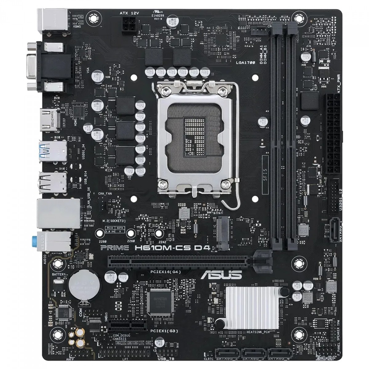 Placa Mãe Asus Prime H610M-CS D4, Chipset H610, Intel LGA 1700, mATX, DDR4, 90MB1B60-C1BAY0