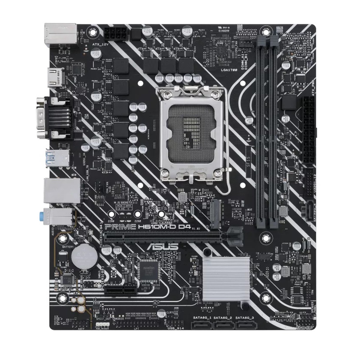 Placa Mãe Asus Prime H610M-D D4, Chipset H610, Intel LGA 1700, mATX, DDR4, 90MB1A00-M0EAY0