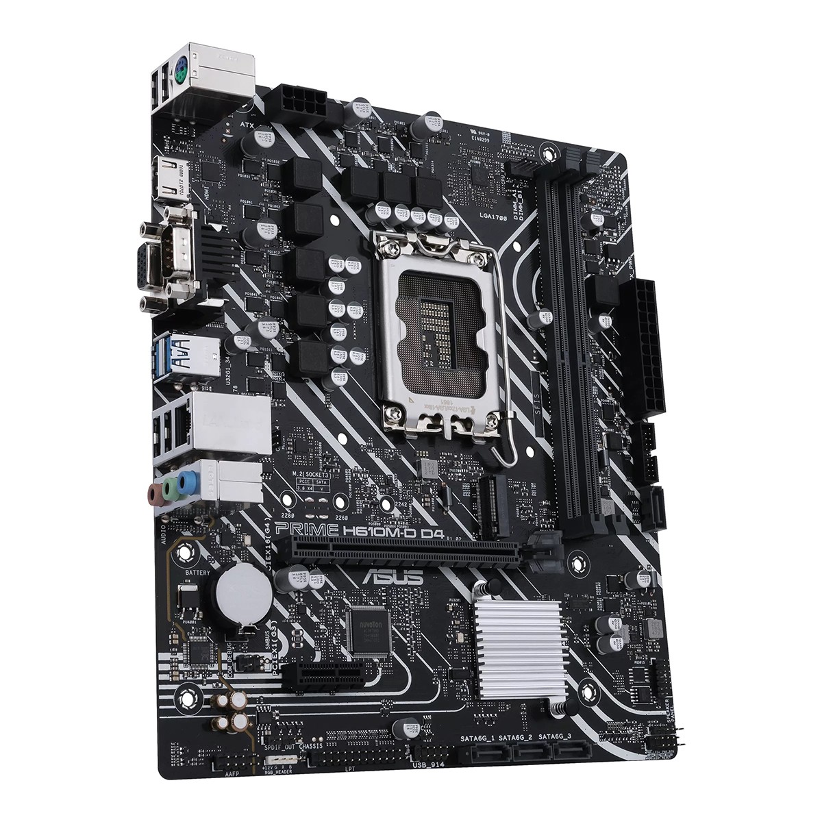 Placa Mãe Asus Prime H610M-D D4, Chipset H610, Intel LGA 1700, mATX, DDR4, 90MB1A00-M0EAY0