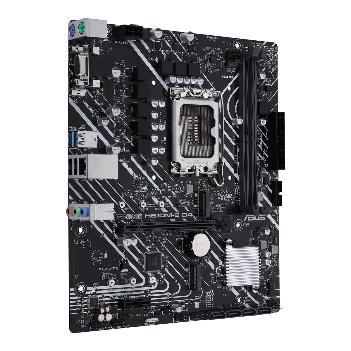 Placa Mãe Asus Prime H610M-E D4, Chipset H610, Intel LGA 1700, mATX, DDR4, 90MB19N0-C1BAY0