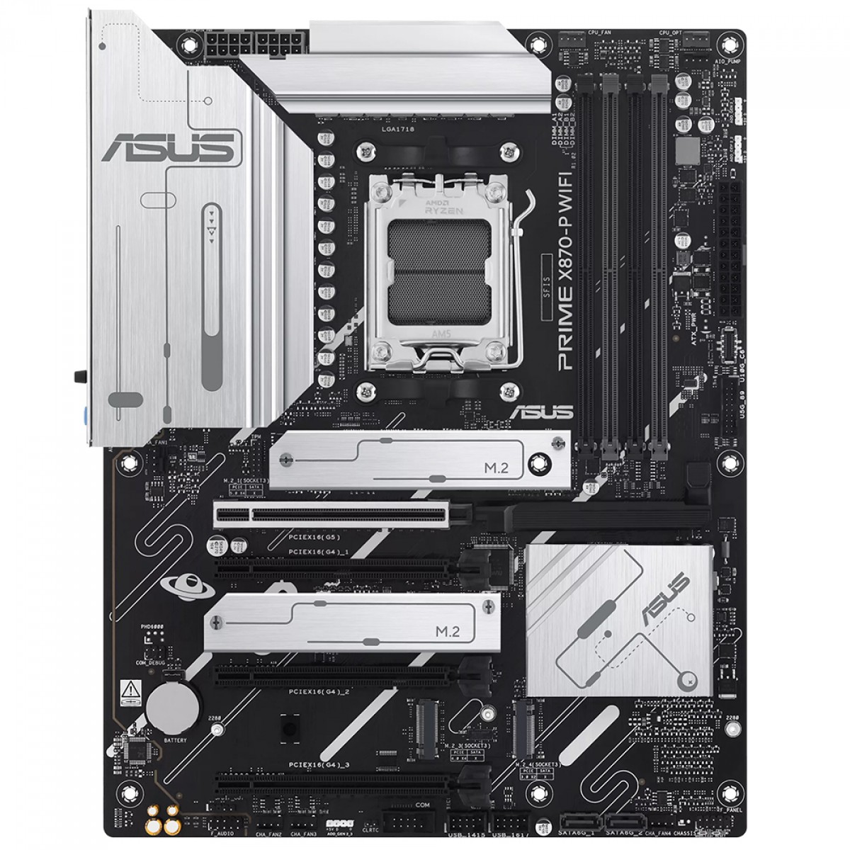 Placa Mãe Asus Prime X870-P WiFi, Chipset X870, AMD AM5, ATX, DDR5