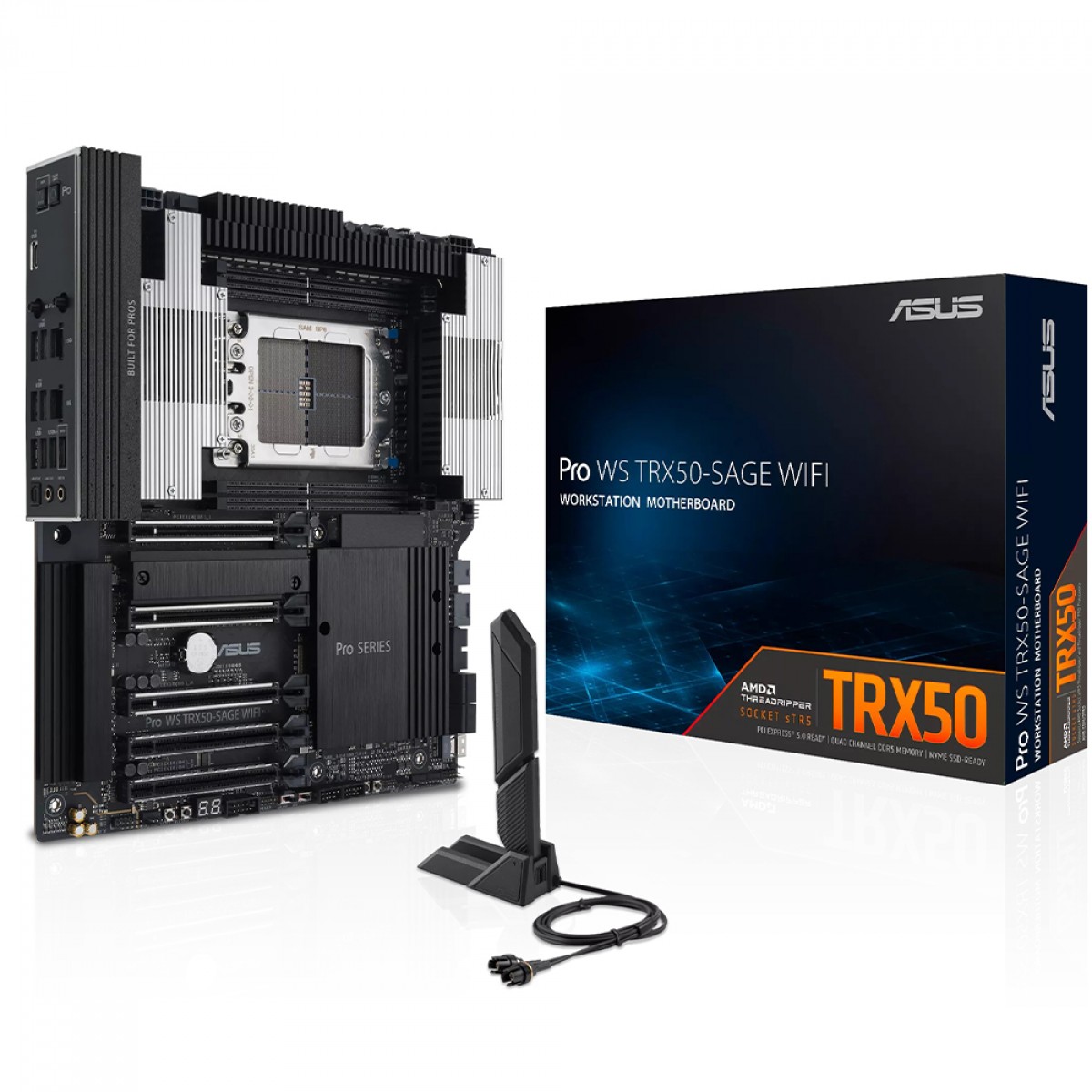 Placa Mãe Asus Pro WS TRX50-SAGE WIFI, Chipset AMD TRX50, CEB, DDR5, 90MB1FZ0-M0EAY0