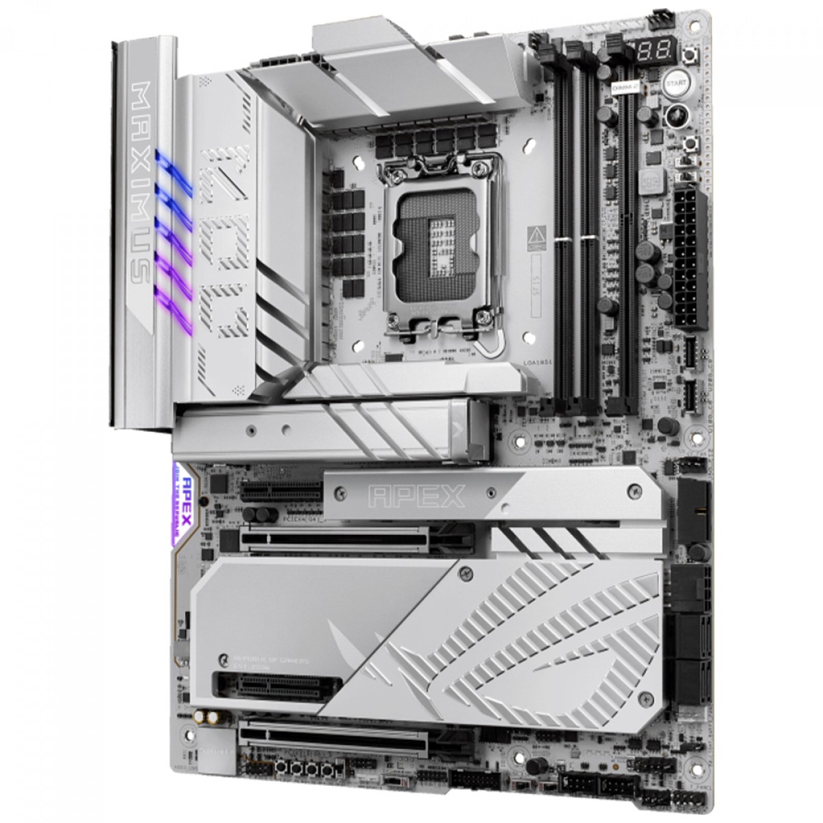 Placa Mãe Asus Rog Maximus Z890 APEX, Chipset Z890, Intel LGA 1851, WiFi, ATX, DDR5, White