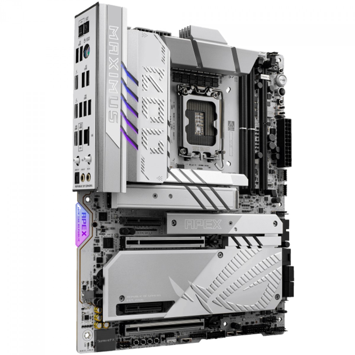 Placa Mãe Asus Rog Maximus Z890 APEX, Chipset Z890, Intel LGA 1851, WiFi, ATX, DDR5, White