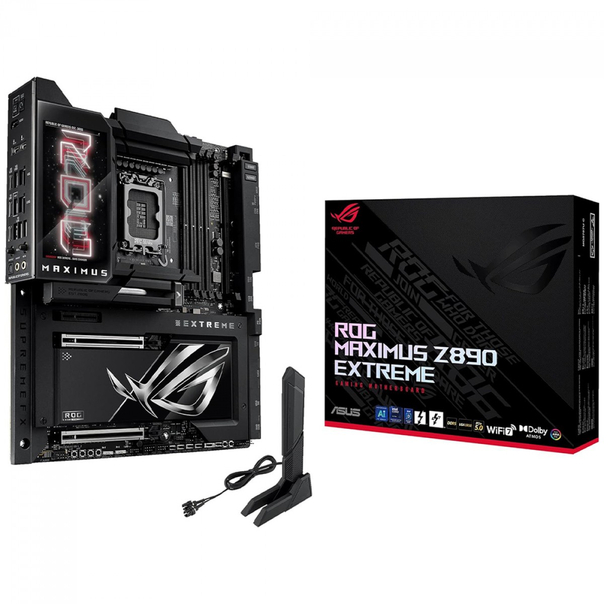 Placa Mãe Asus Rog Maximus Z890 Extreme, Chipset Z890, Intel LGA 1851, WiFi, EATX, DDR5