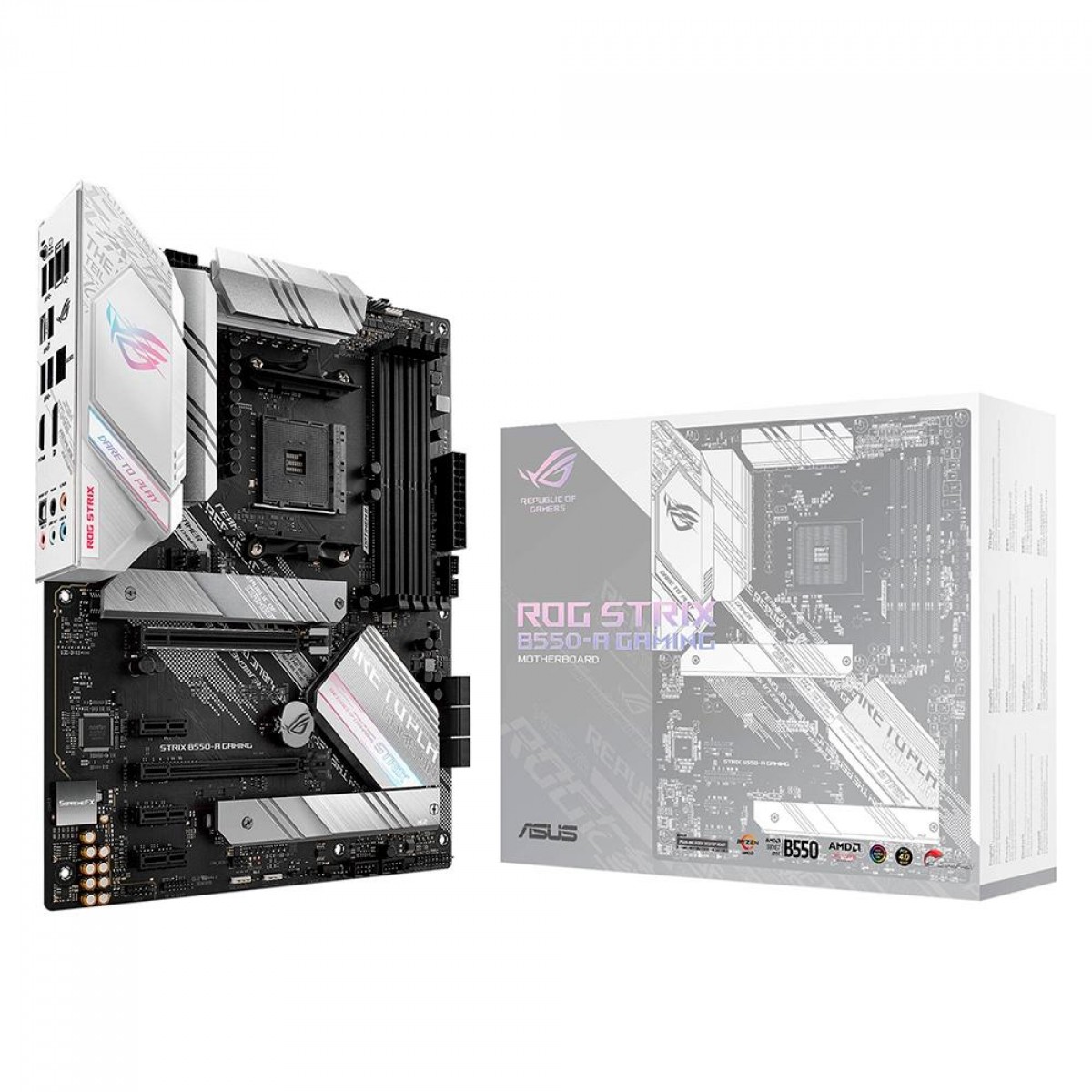 Placa Mãe Asus ROG Strix B550-A Gaming, Chipset B550-A, AMD AM4, ATX, DDR4, 90MB15J0-M0EAY0