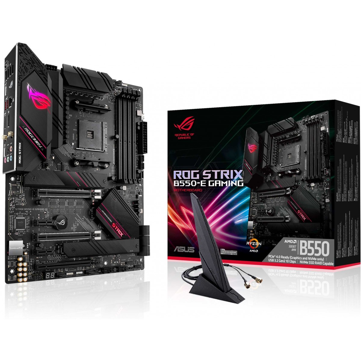 Placa Mãe Asus Rog Strix B550-E Gaming, Chipset B550, AMD AM4, ATX, DDR4, 90MB1470-M0EAY0