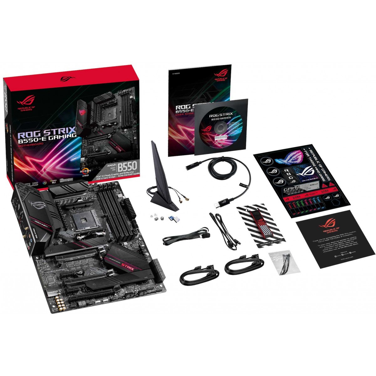 Placa Mãe Asus Rog Strix B550-E Gaming, Chipset B550, AMD AM4, ATX, DDR4, 90MB1470-M0EAY0