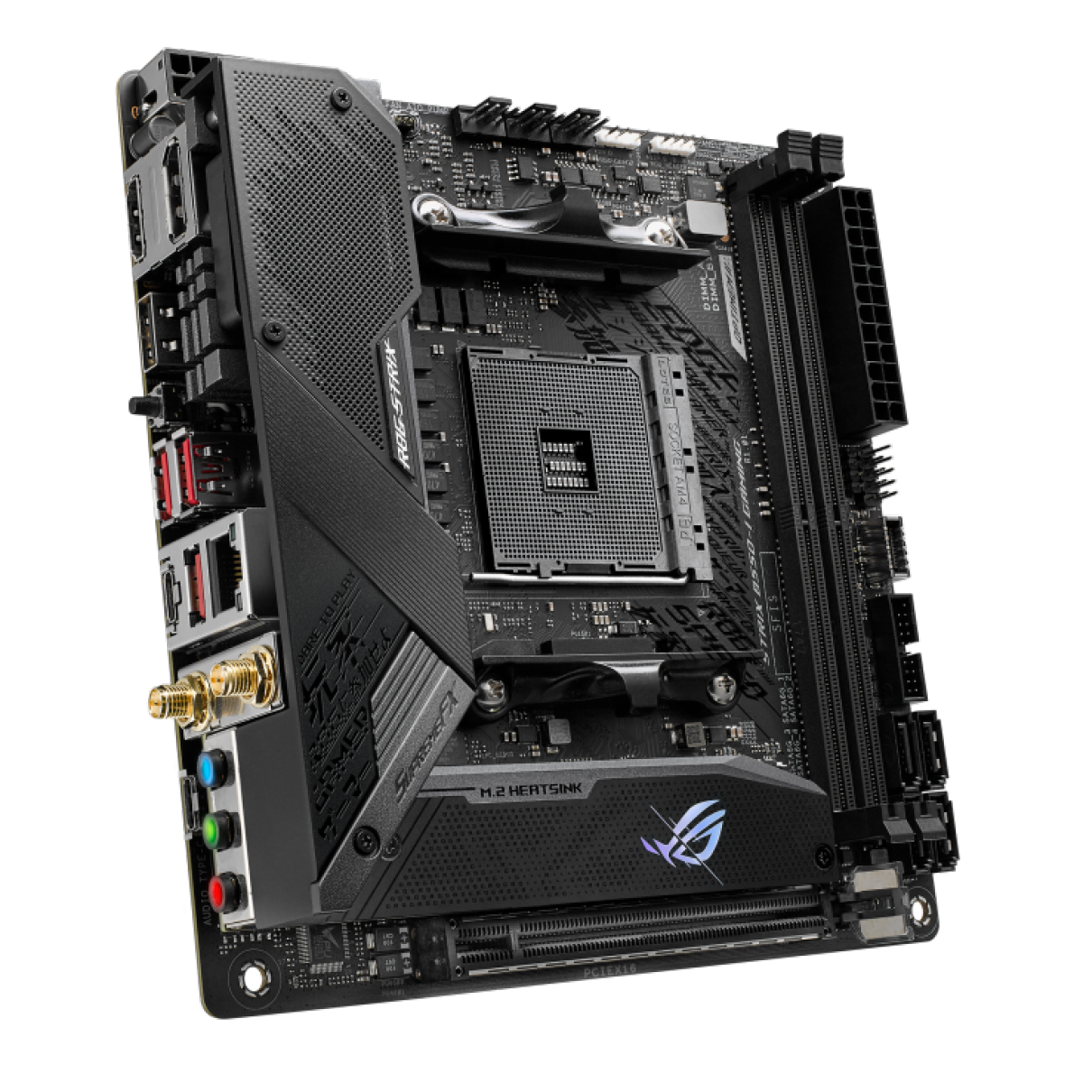 Placa Mãe ASUS ROG Strix B550-I Gaming, Chipset B550, AMD AM4, WI-Fi, Mini-ITX, DDR4, 90MB14L0-M0EAY0