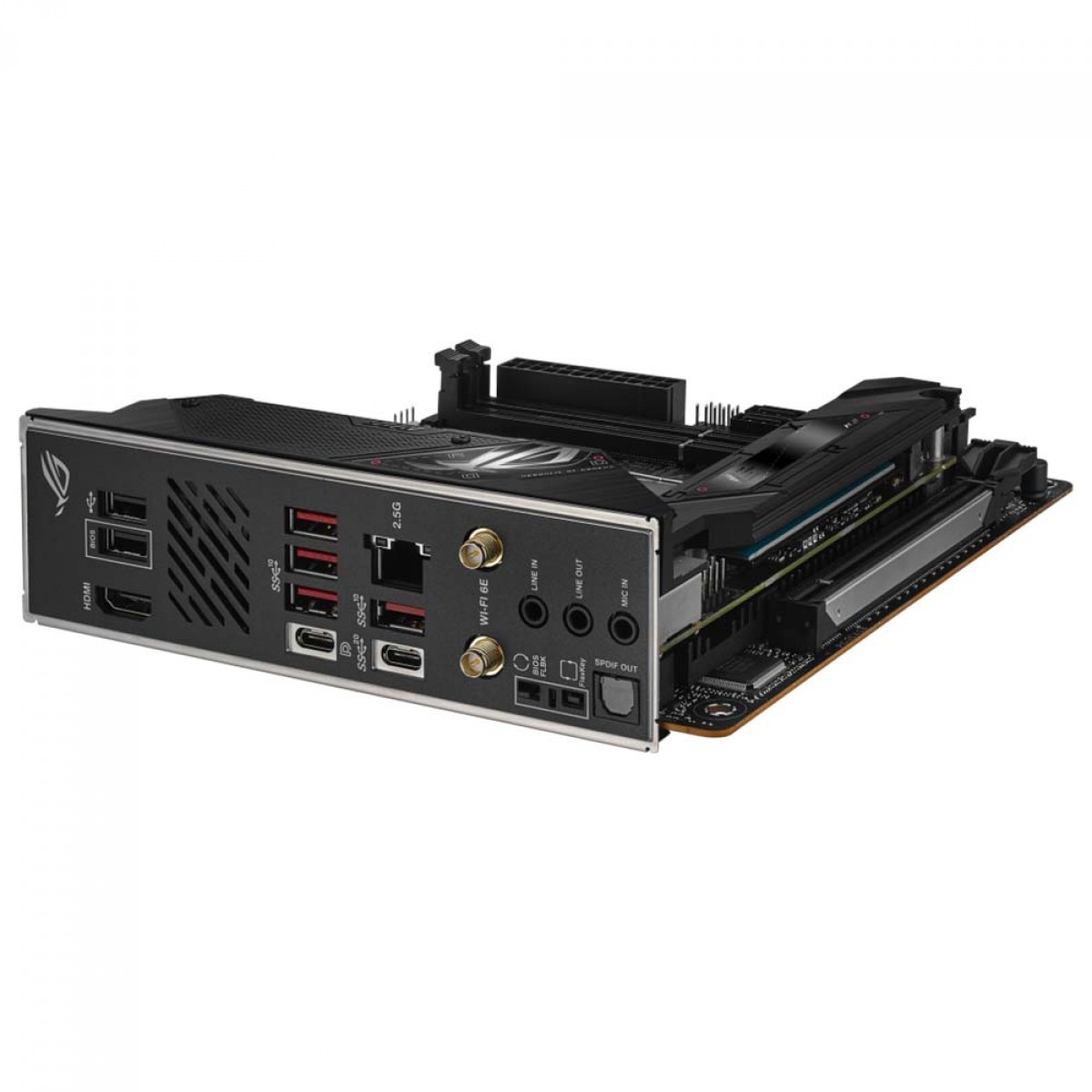 Placa Mãe Asus ROG STRIX B650E-I Gaming WIFI, Chipset B650, AMD AM5, Mini-ITX, DDR5, 90MB1BI0-M0EAY0