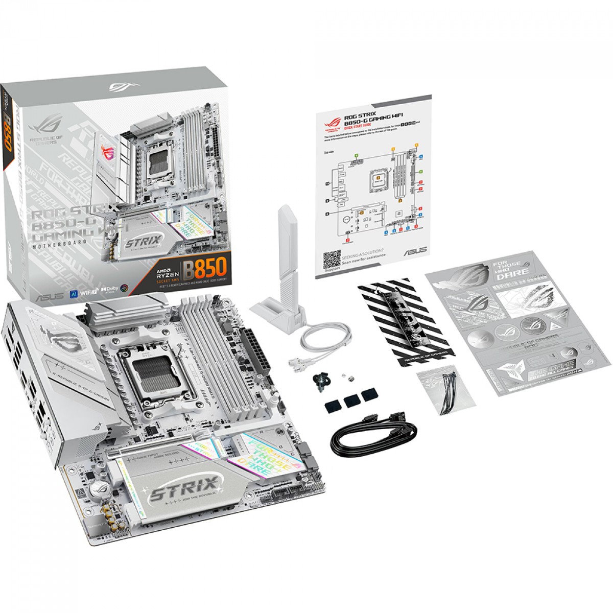 Placa Mãe Asus Rog Strix B850-G WIFI, Chipset B850, AMD AM5, mATX, DDR5, 90MB1M30-M0EAY0