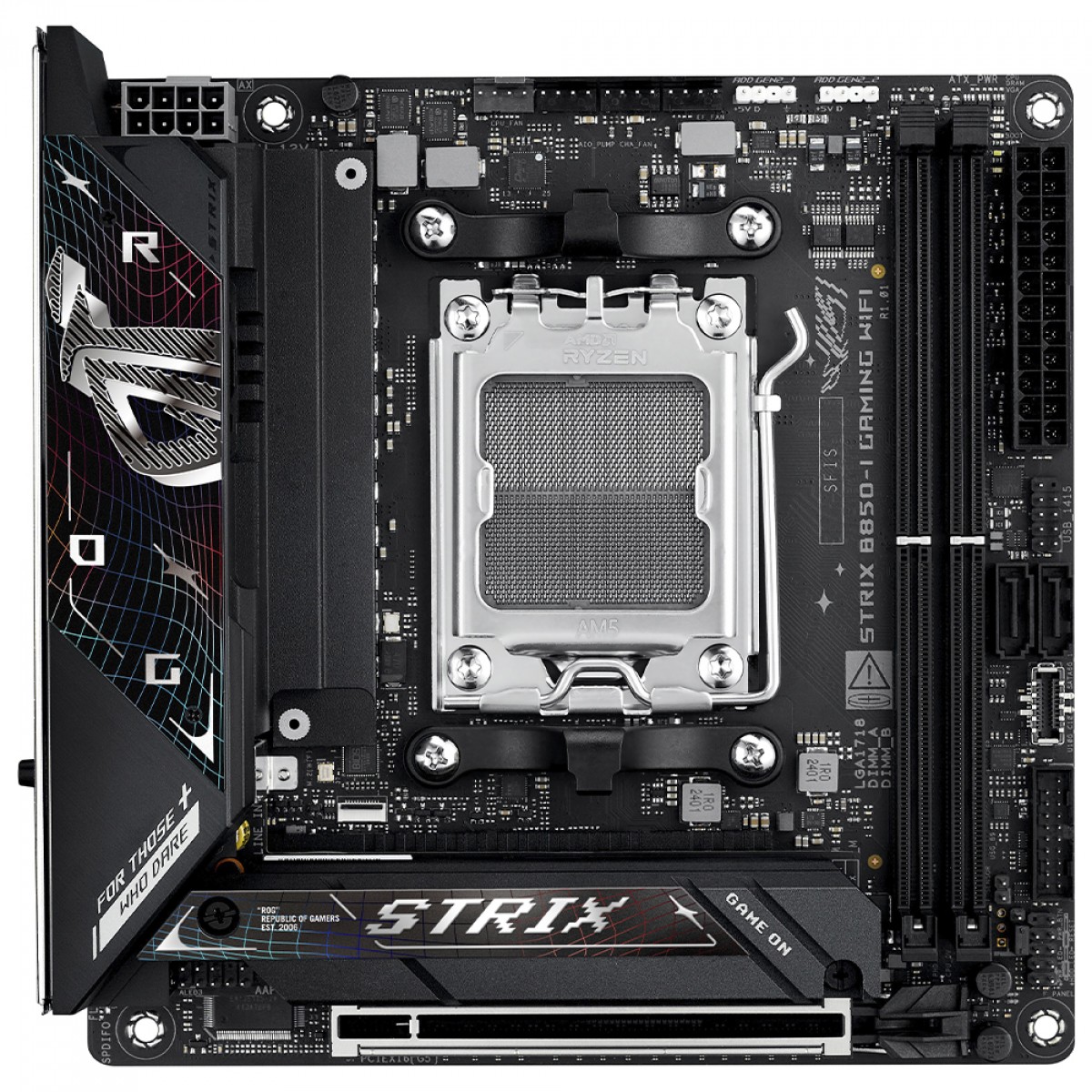 Placa Mãe Asus ROG Strix B850-I Gaming WiFi, Chipset B850, AMD AM5, mini-ITX, DDR5, 90MB1K30-M0EAY0