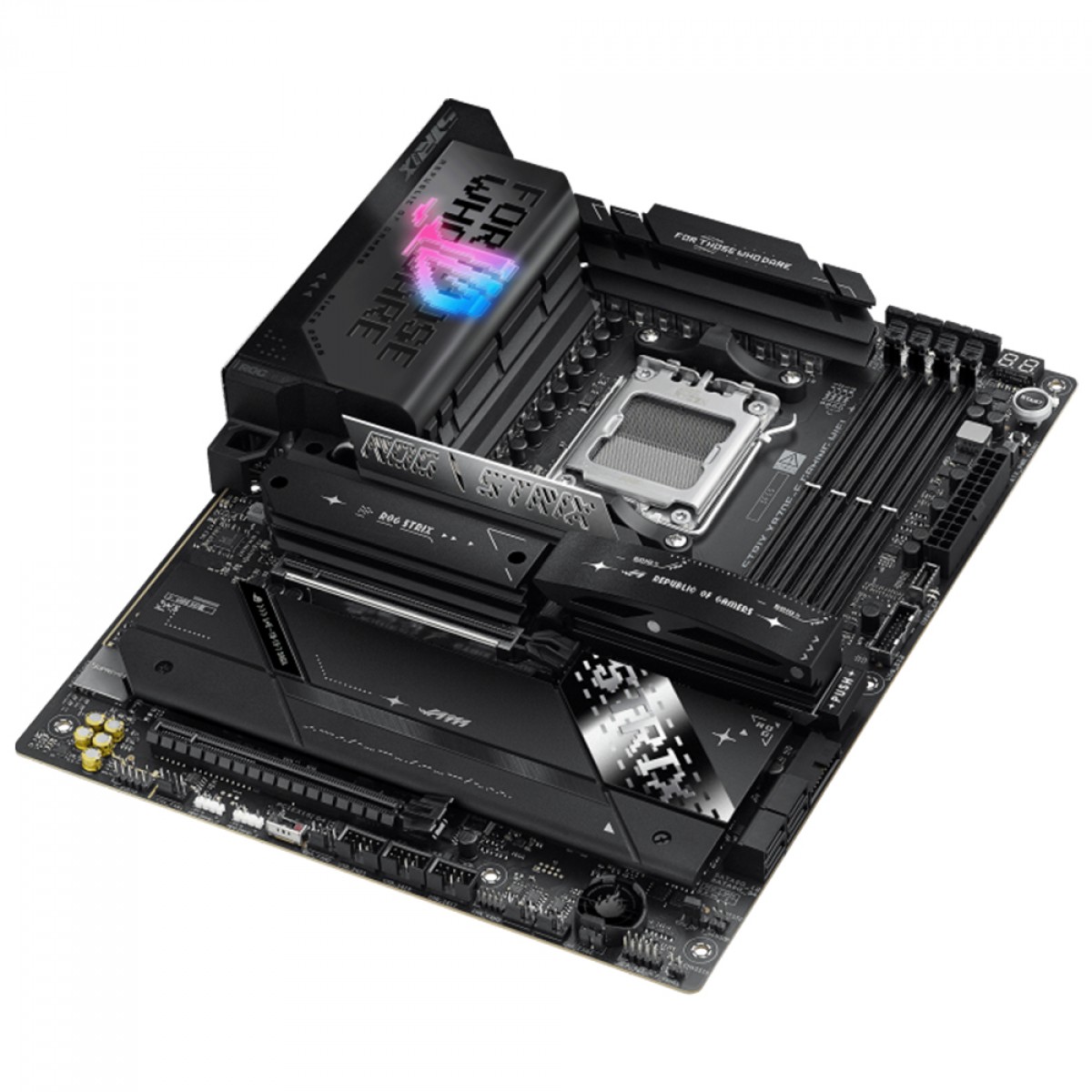 Placa Mãe Asus ROG Strix X870E-E Gaming WiFi, Chipset X870E, AMD AM5, ATX, DDR5