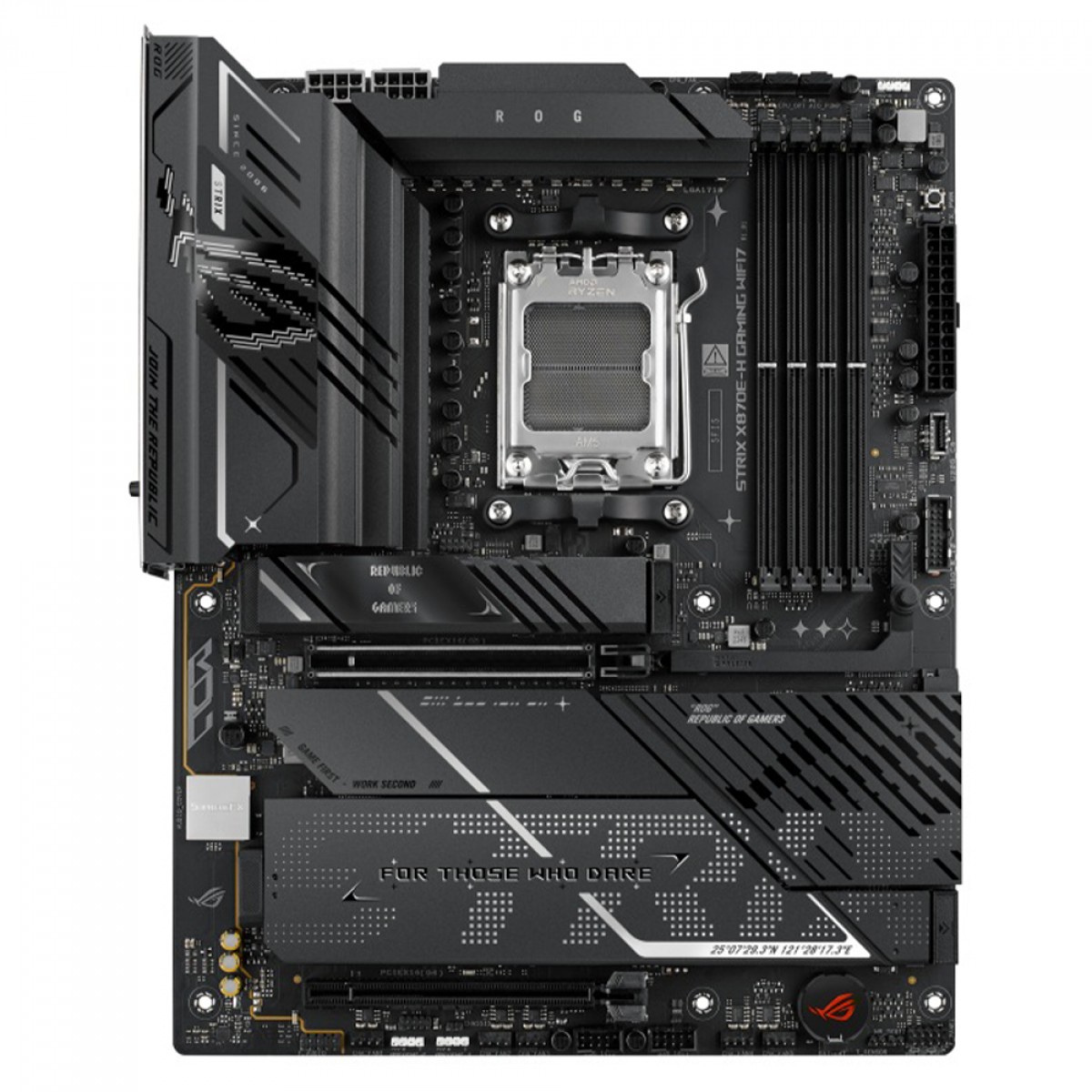 Placa Mãe Asus ROG Strix X870E-H Gaming WiFi7, Chipset X870E, AMD AM5, ATX, DDR5, 90MB1M90-M0EAY0