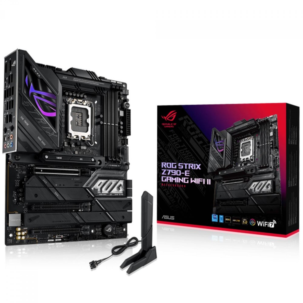 Placa Mãe Asus Rog Strix Z790-E Gaming WIFI II, Intel LGA 1700, ATX, DDR5, 90MB1FC0-M0EAY0
