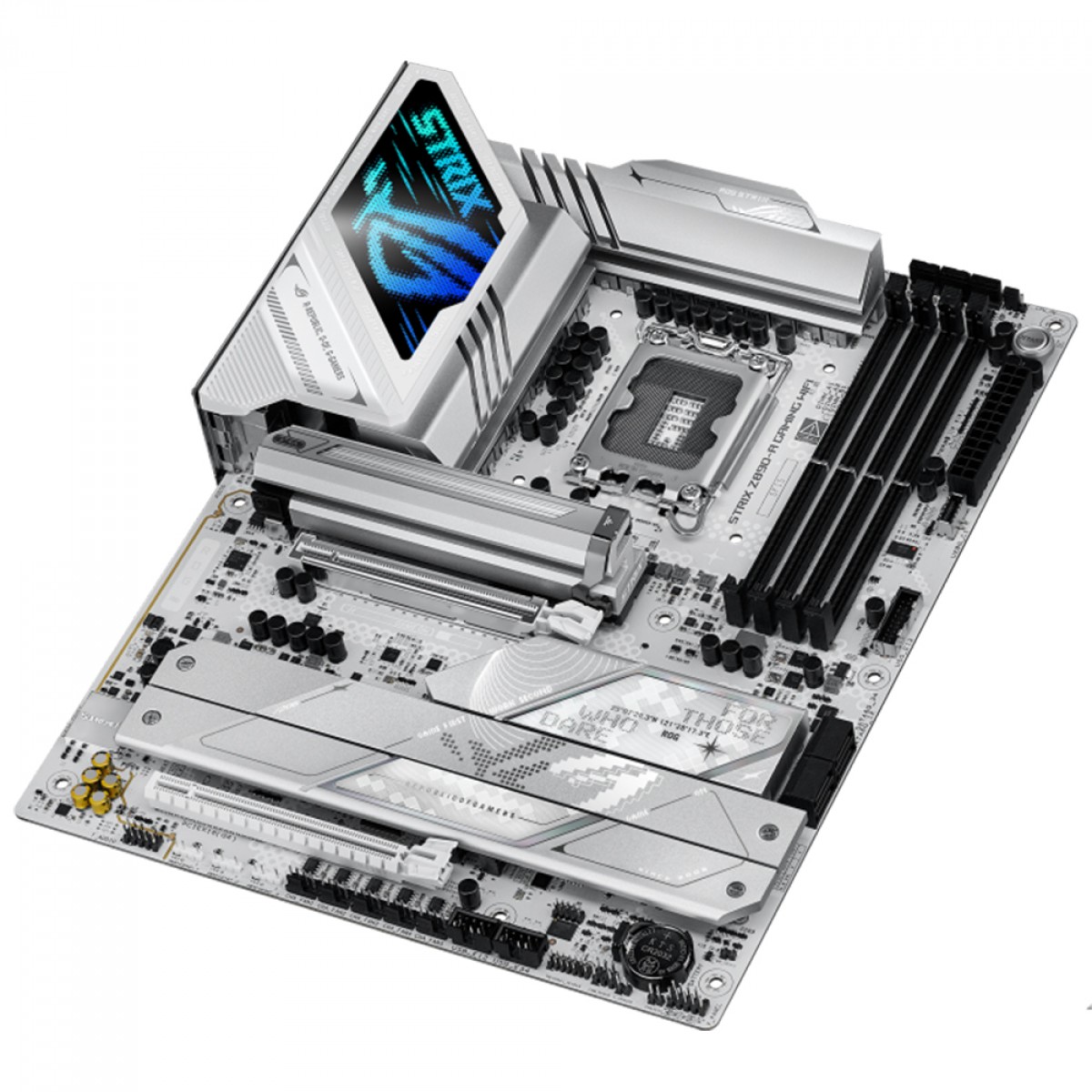 Placa Mãe Asus Rog Strix Z890-A Gaming WiFi, Chipset Z890, Intel LGA 1851, ATX, DDR5, White