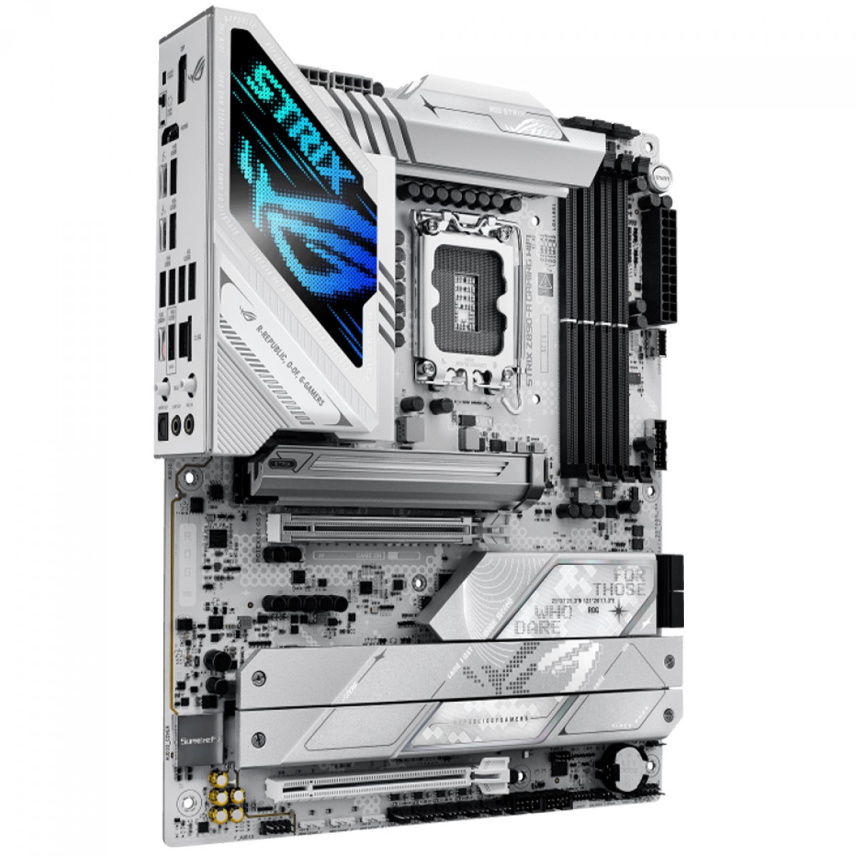 Placa Mãe Asus Rog Strix Z890-A Gaming WiFi, Chipset Z890, Intel LGA 1851, ATX, DDR5, White
